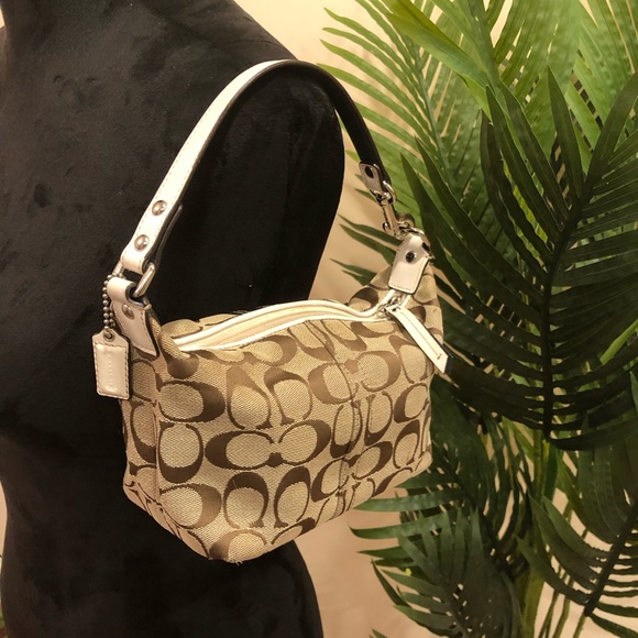 Coach Hampton Signature Mini Satchel Leopard Detail Colorblock Handbag - Picture 3 of 11